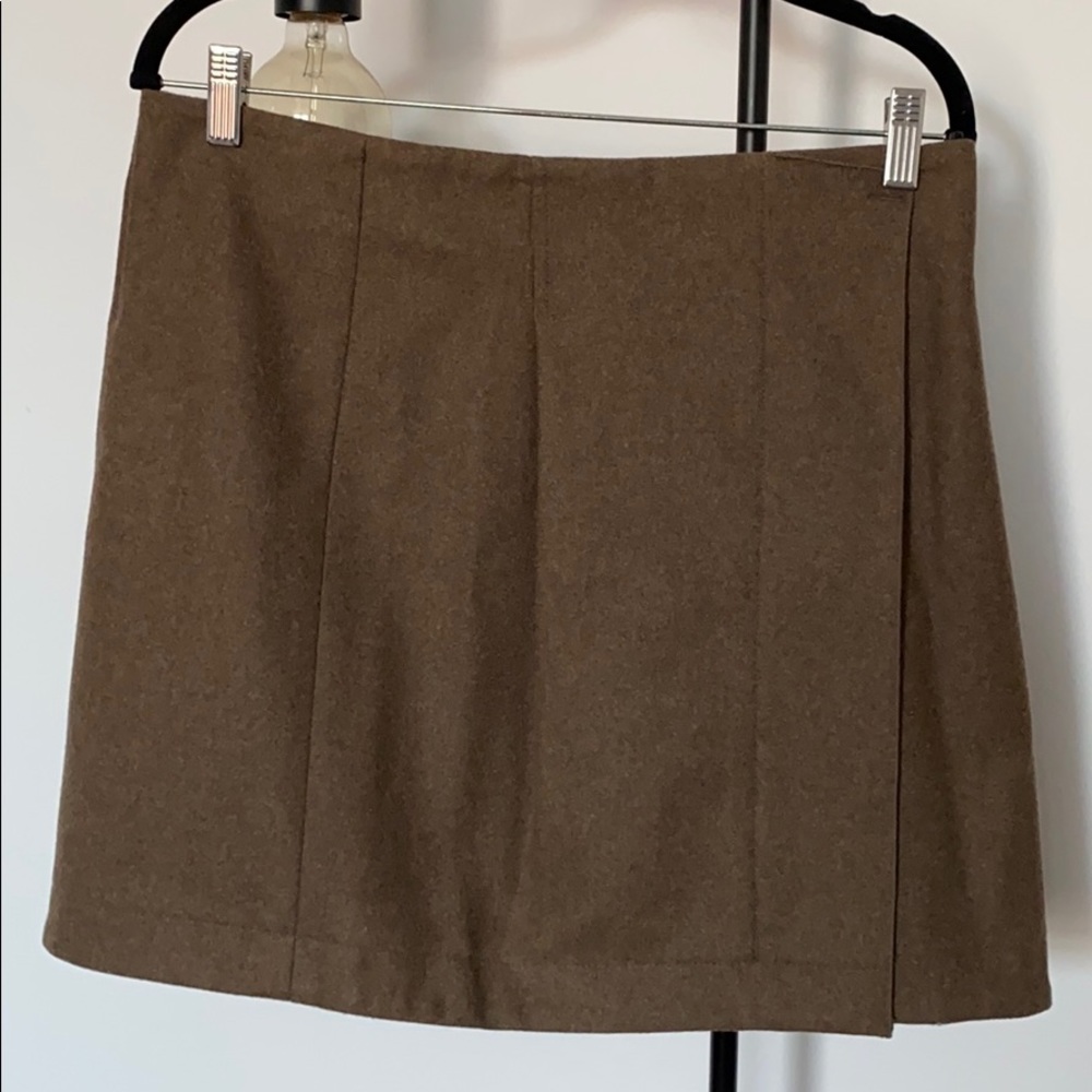 Rivamonti wool mini brown skirt